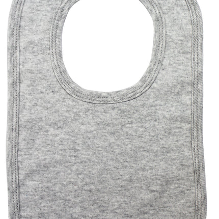 Heather Grey Interlock Bib 1023.GREY