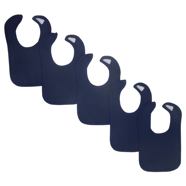Navy Baby Bibs (Pack of 5) 1023.Navy.5