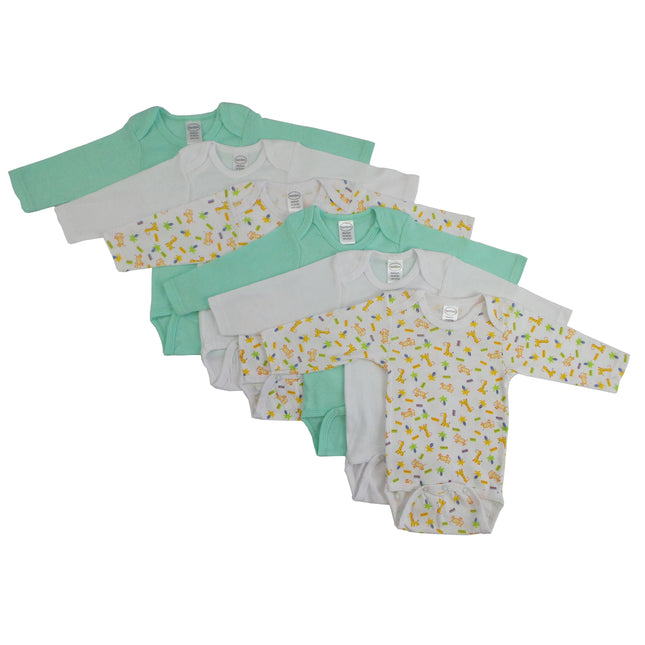 Boys Longsleeve Printed Onezie Variety 6 Pack 102_102