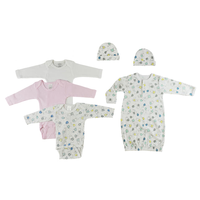 Gown, Onezies and Caps - 6 pc Set CS_0092
