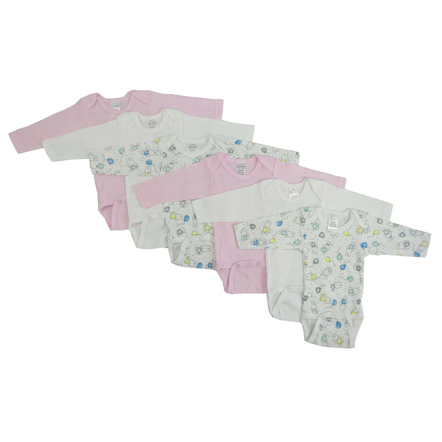 Girls Long Sleeve Printed Onezie Variety 6 Pack 103_103