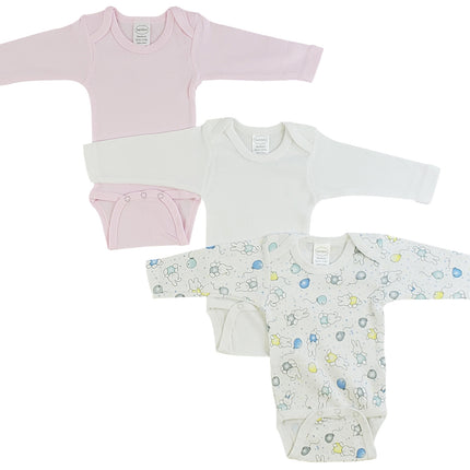 Girls Long Sleeve Printed Onezie Variety Pack 103
