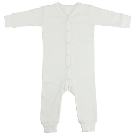 Interlock White Union Suit Long Johns 1040W