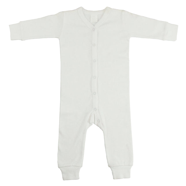 Interlock White Union Suit Long Johns 1040W