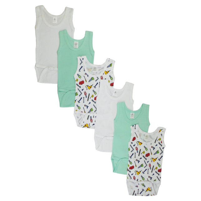 Boys Printed Tank Top 6 Pack 109-Tools-109-Tools