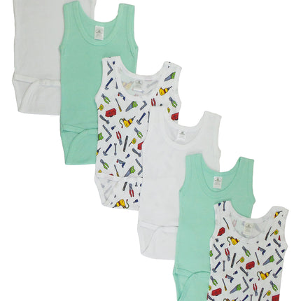 Boys Printed Tank Top 6 Pack 109-Tools-109-Tools