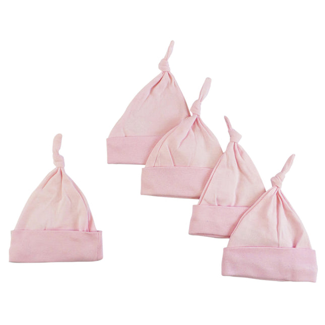 Pink Knotted Baby Cap (Pack of 5) 1100-PINK-5
