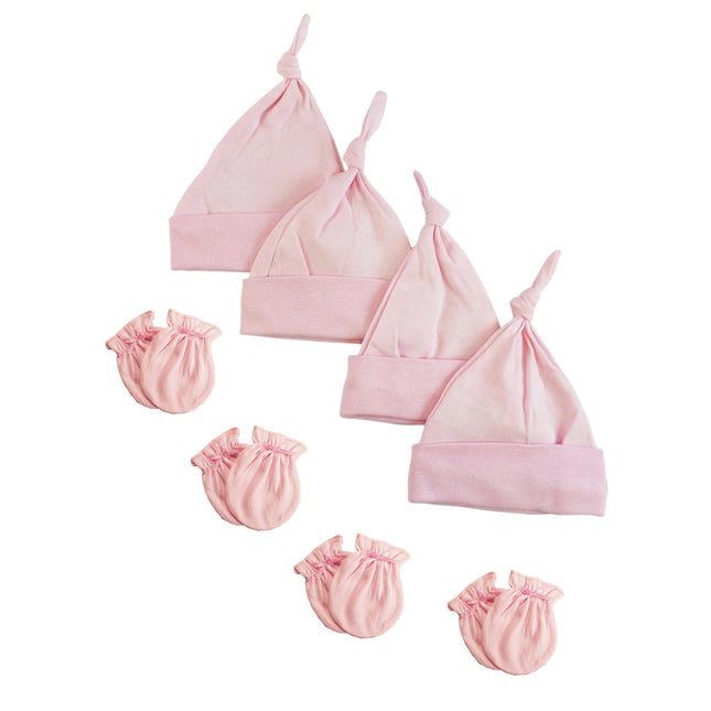 Girls Knotted Caps and Mittens - 8 Piece Set NC_0941