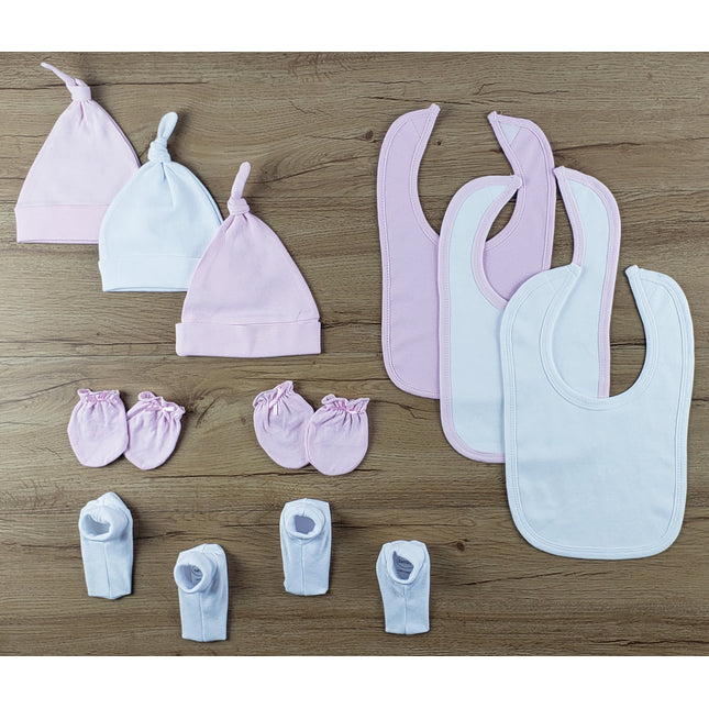 10 pc Set of Bibs, Caps, Booties LS_0642
