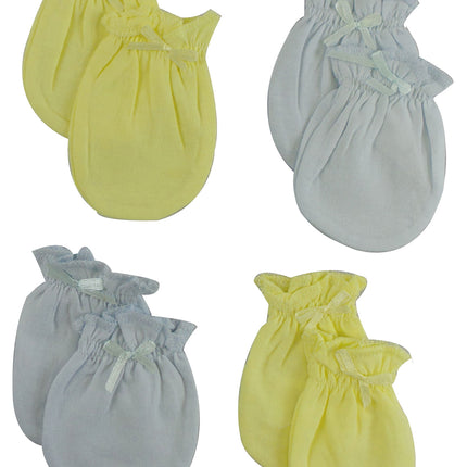 Infant Mittens (Pack of 4) 116-Blue-Yellow-4-Pack