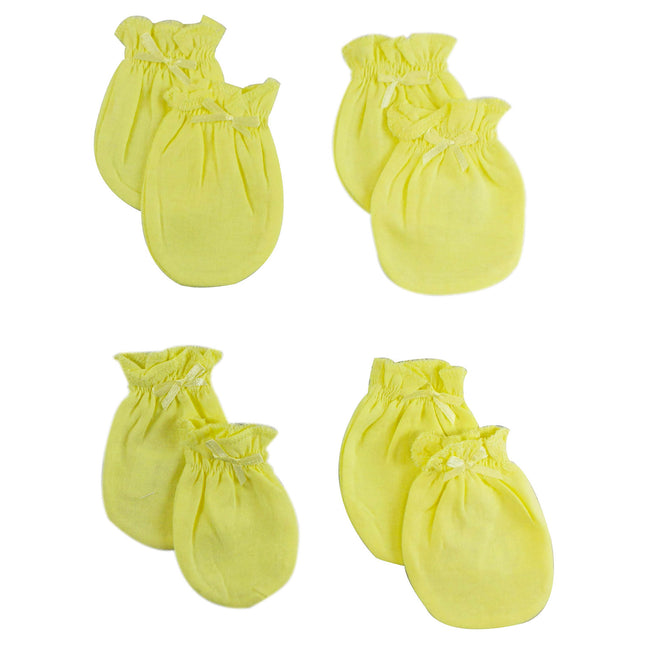 Infant Mittens (Pack of 4) 116-Yellow-4-Pack