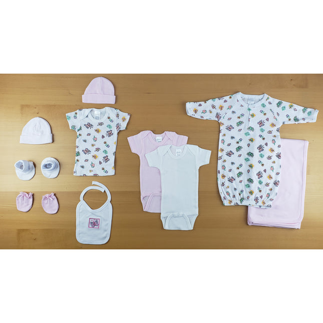 Newborn Girls 10 Pc Baby Shower Gift Set LS_0652