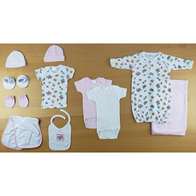 Newborn Girls 11 Pc Baby Shower Gift Set LS_0653