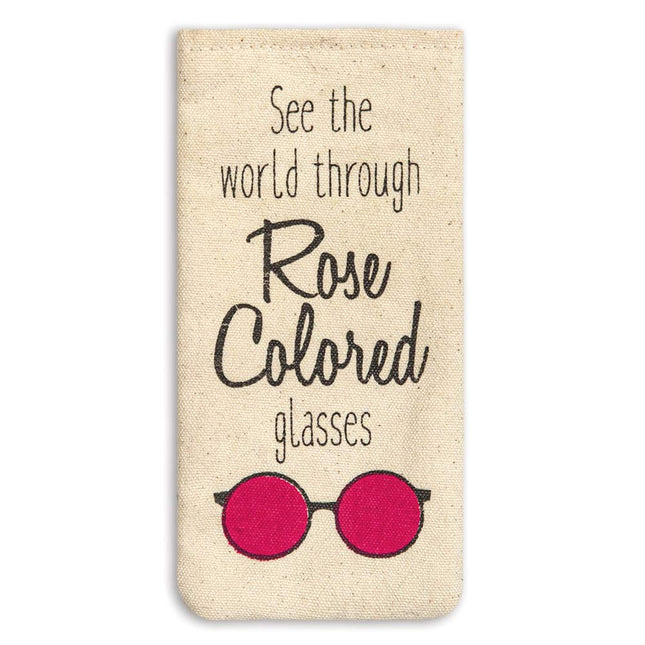 Eyeglass Sunglass Case Cover Pouch (Rose Colored)
