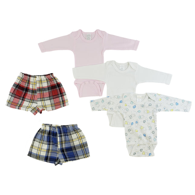 Infant Girls Long Sleeve Onezies and Boxer Shorts CS_0222