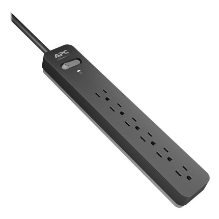APC 6-Outlet Surge Protector Power Strip, PE63, 540 Joule Black