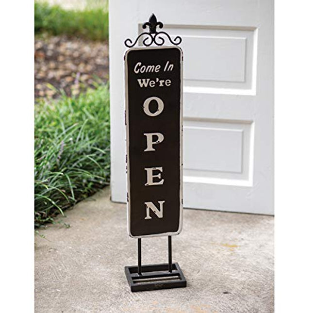Tin Works Open/Closed Standing Sign