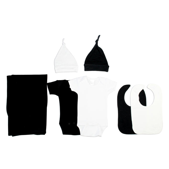 Black and White 7 Piece Layette Set LS_0067
