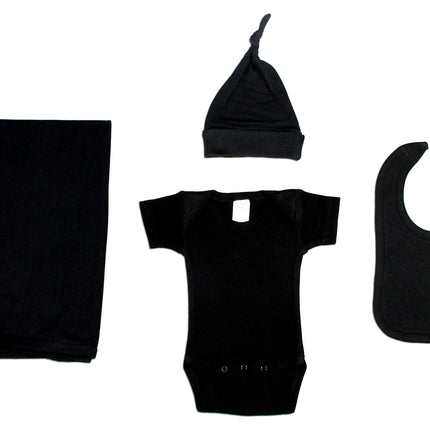 Black 4 Piece Layette Set LS_0069