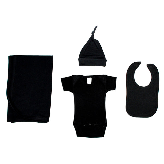Black 4 Piece Layette Set LS_0069