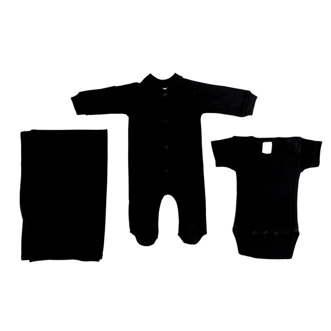 Black 3 Piece Layette Set LS_0070