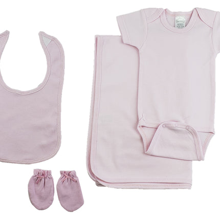 Girls 4 Piece Pink Layette Set CS_0189