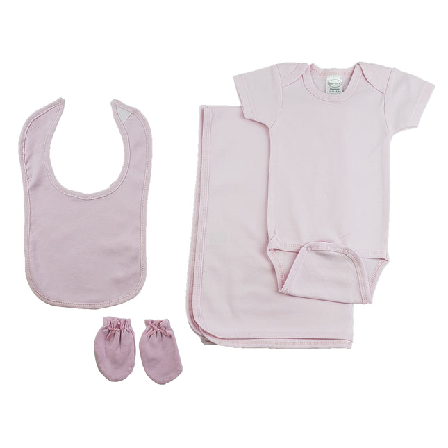 Girls 4 Piece Pink Layette Set CS_0189