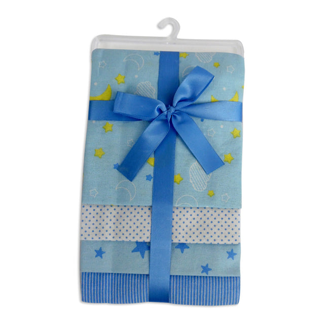 Blue Four Pack Receiving Blanket - 4 Pack  3211B