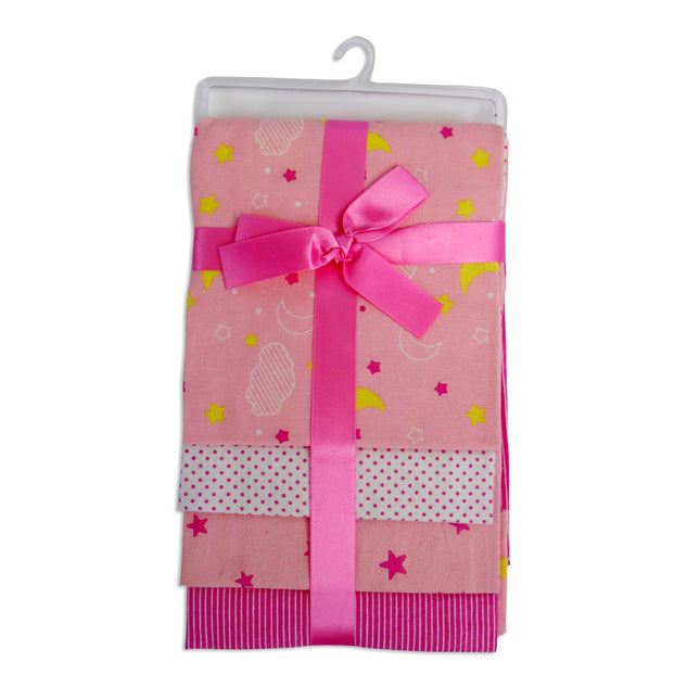 Pink Four Pack Receiving Blanket - 4 Pack  3211P