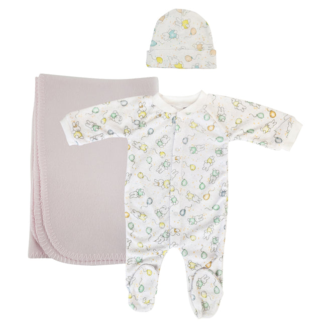 Girls Newborn Baby 3 Pc Layette Sets NC_0955