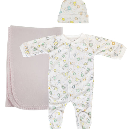 Girls Newborn Baby 3 Pc Layette Sets NC_0955