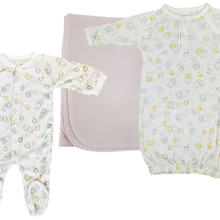 Girls Newborn Baby 3 Pc Layette Sets NC_0957