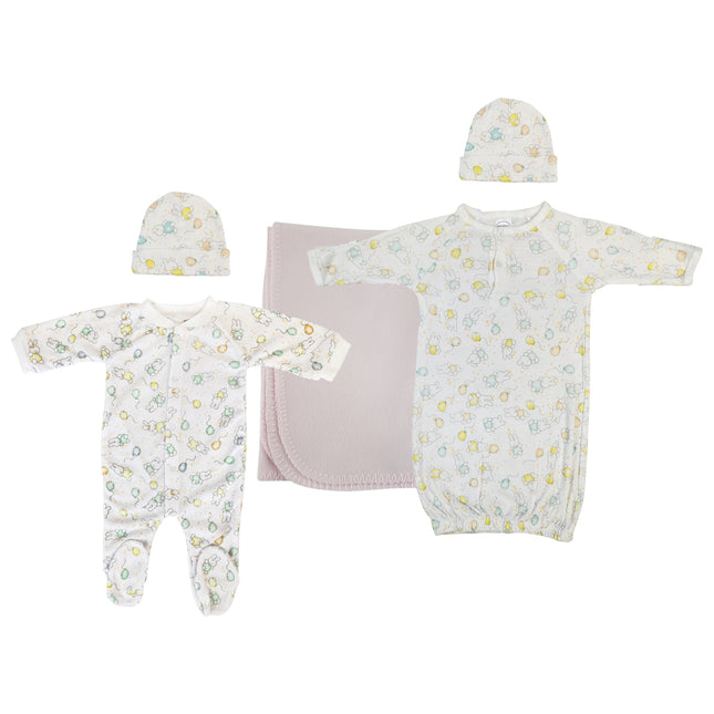 Girls Newborn Baby 5 Pc Layette Sets NC_0958