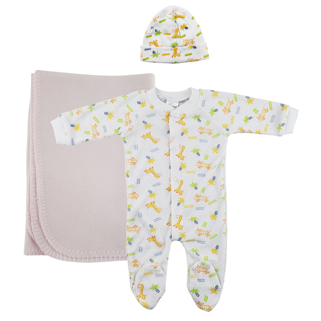 Girls Newborn Baby 3 Pc Layette Sets NC_0959