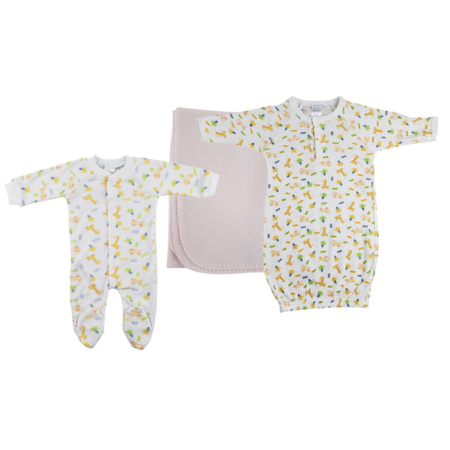Girls Newborn Baby 3 Pc Layette Sets NC_0961