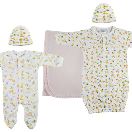 Girls Newborn Baby 5 Pc Layette Sets NC_0962