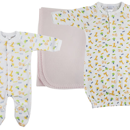 Girls Newborn Baby 3 Pc Layette Sets NC_0961