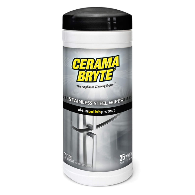 Cerama Bryte Stainless Steel Cleaning Polish - 35 Wipes