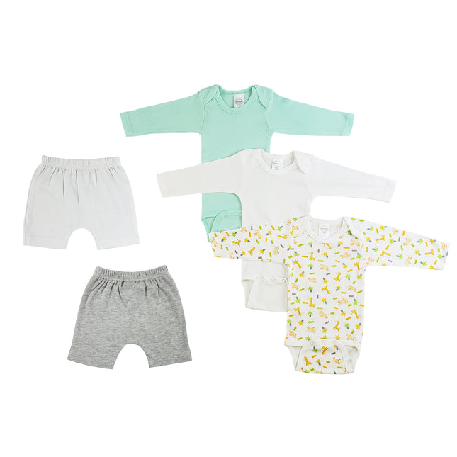 Infant Boys Long Sleeve Onezies and Shorts CS_0338