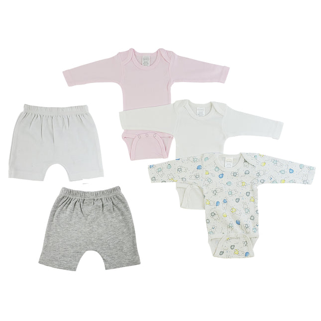 Infant Girls Long Sleeve Onezies and Shorts CS_0339