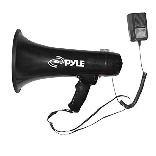 Pyle Portable Mini Bull Air Horn Megaphone Speaker - - 40W Adjustable Volume, 1000 Yard Range, Built-in Siren - Perfect for Outdoor Sports, Cheerleading, Kids, Safety Drills