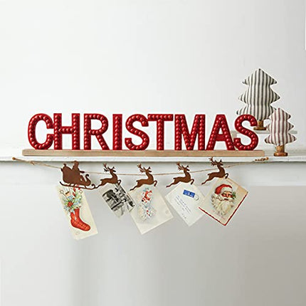 Hobnail Tabletop Christmas Sign