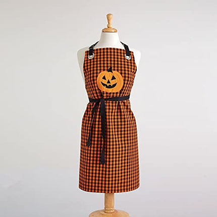 CTW Home Collection - Colonial Tin Works Jack-O-Lantern Apron, Cotton, 28 inches by 32 inches