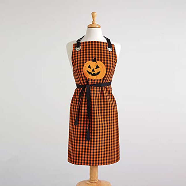CTW Home Collection - Colonial Tin Works Jack-O-Lantern Apron, Cotton, 28 inches by 32 inches
