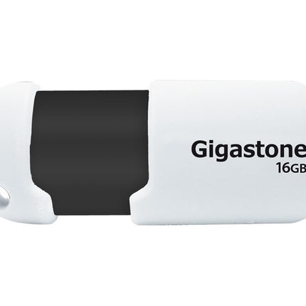 Gigastone GS-Z16GCNBL-R 16GB Classic Cap Less USB 2.0 Flash Drive, Black/Silver