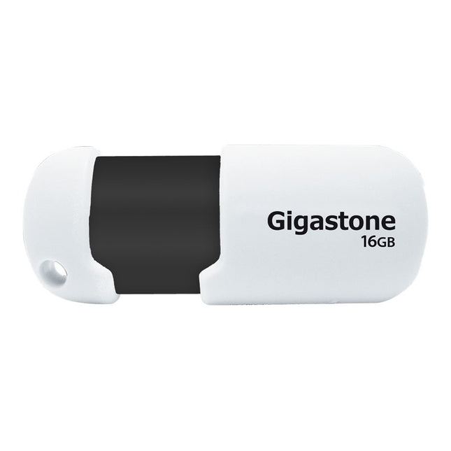 Gigastone GS-Z16GCNBL-R 16GB Classic Cap Less USB 2.0 Flash Drive, Black/Silver
