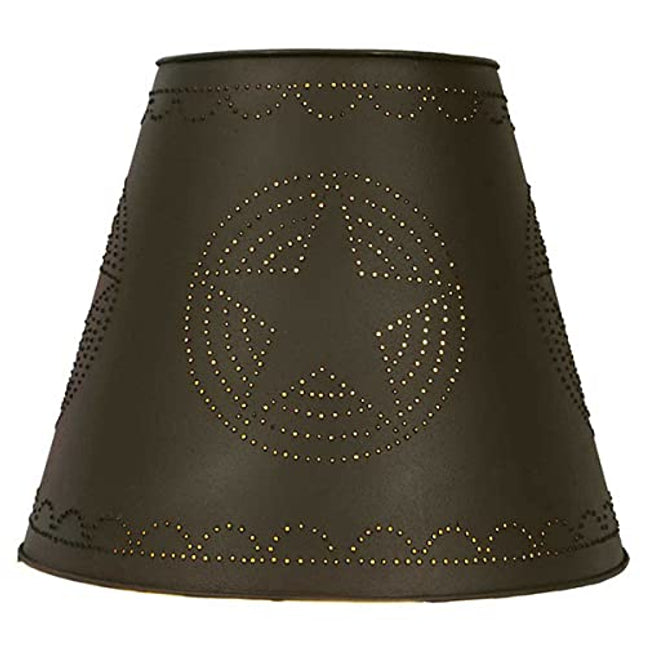 CTW Home Collection Star Tin Washer Top Lamp Shade - Rustic Brown - 8X15X12