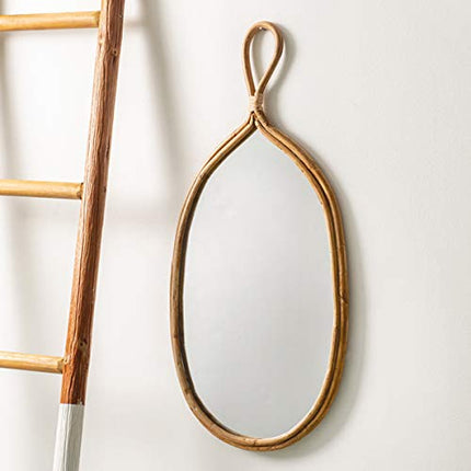 CTW Home Collections Rattan Teardrop Mirror