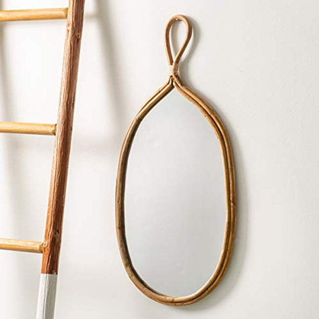CTW Home Collections Rattan Teardrop Mirror