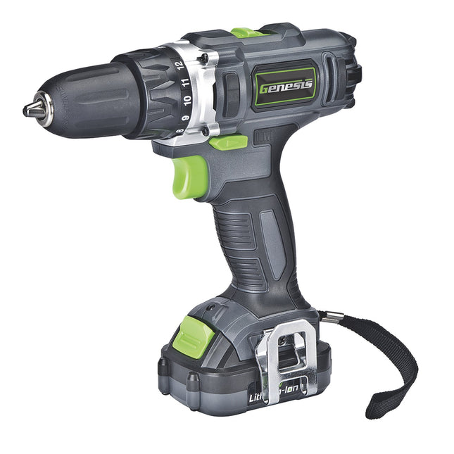 Genesis GLCD122P 12-Volt Cordless Li-Ion 2-Speed Drill/Driver